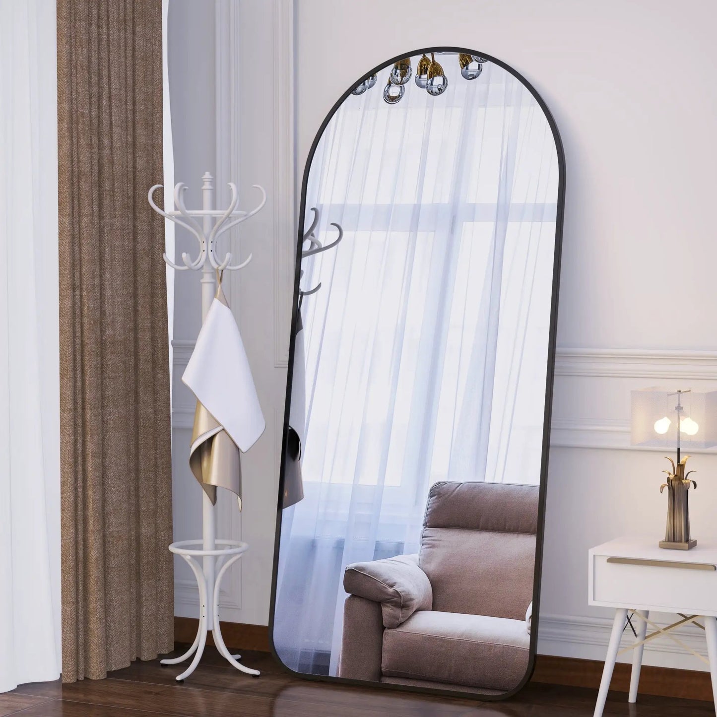 Arch Length Mirror 71x32 Large Floor Standing
