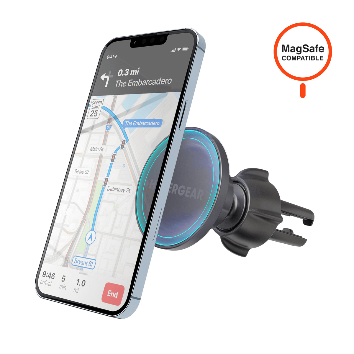 MagSafe Vent Mount for iPhone by Best Product Finds, black vent car mount on Tampa Home & Garden Store