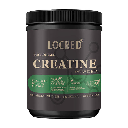 Creatine powder supplement Perfecsy jar with dark brown bottle, black lid and green label on Tampa Home & Garden Store