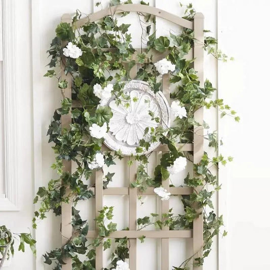 76-inch Tall Mocha Tan Brown Vinyl Garden Trellis - Tampa Home & Garden Store