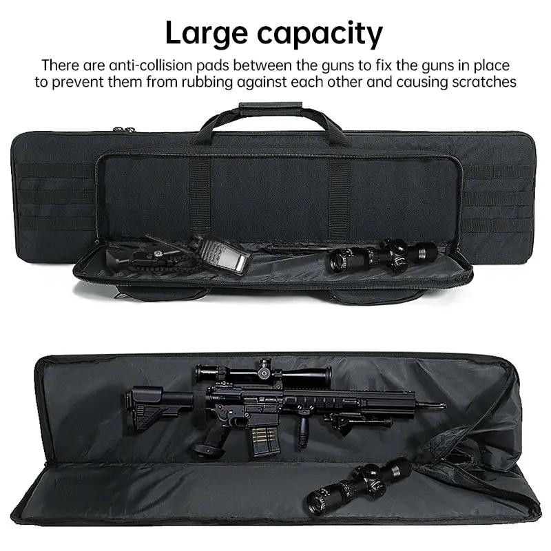 Rifle case large-capacity black gun bag with padded interior for carbine accessories on Tampa Home & Garden Store