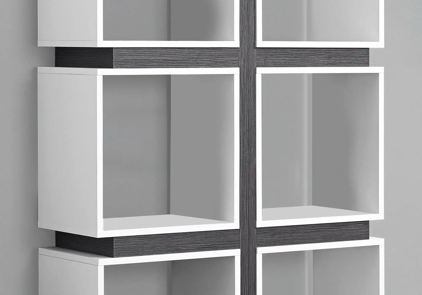 Bookshelf etagere 5-tier white with dark wood accents for office, modern design on Tampa Home & Garden Store