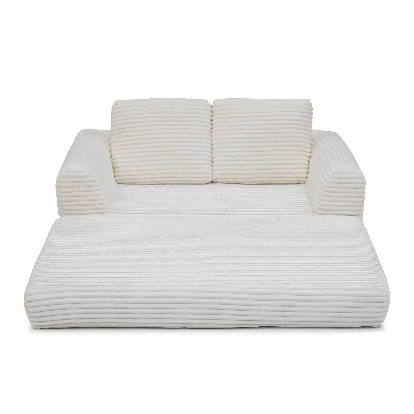 Folding Corduroy Sofa Bed with Removable Covers