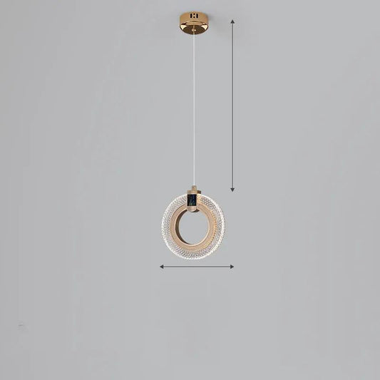 Decorbites Light Luxury Postmodern Small Head Chandelier with gold ring and crystal halo on Tampa Home & Garden Store