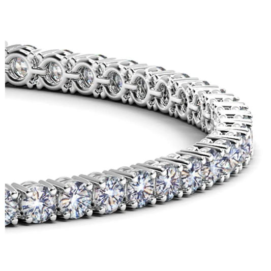 Lab Grown Diamond Tennis Bracelet in 14K White Gold with prong-set stones on Tampa Home & Garden Store