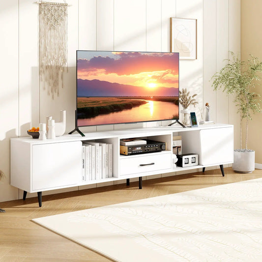 79 Inch TV Stand for TVs up to 90 Inches white DirectDeals entertainment center on Tampa Home & Garden Store