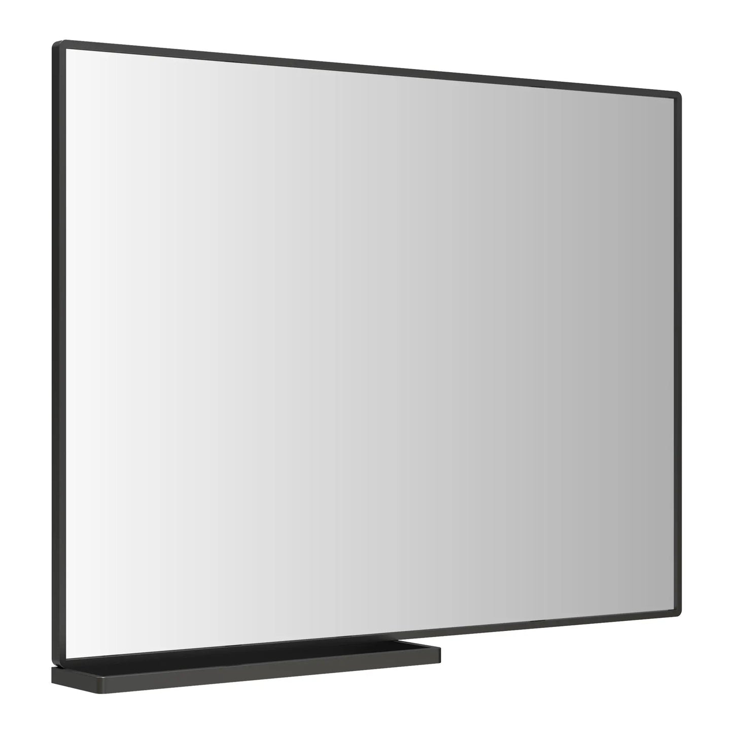 Modern bathroom wall mirror 40x30 with black metal frame and slim base stand on Tampa Home & Garden Store