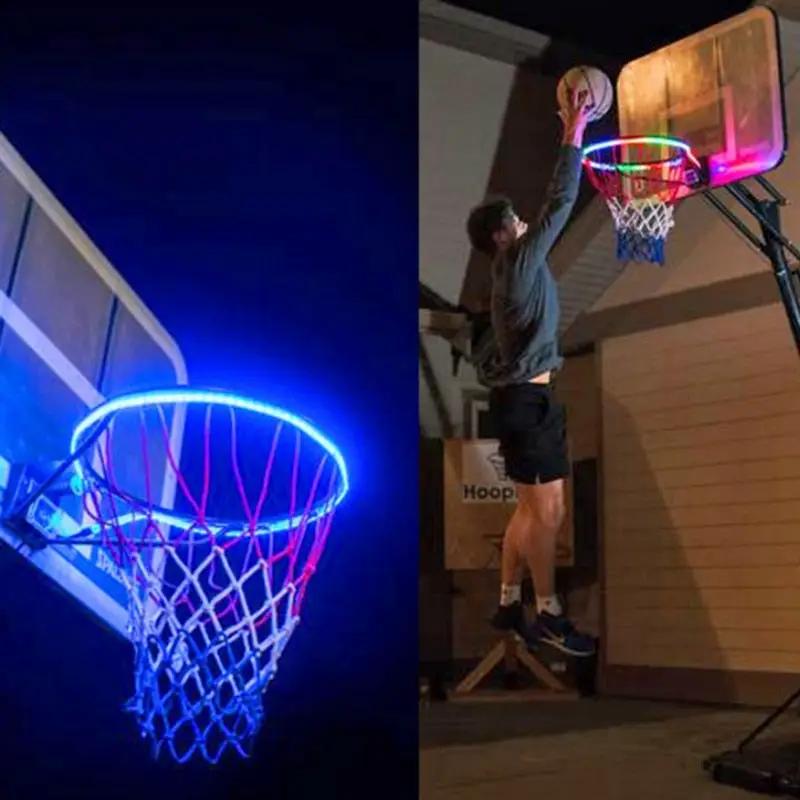 Led Basketball Rim Light Solar Induction Lamp blue LED rim for basketball hoop on Tampa Home & Garden Store