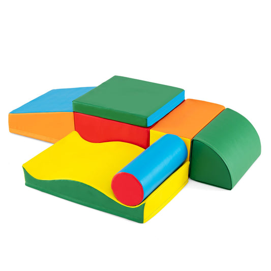 7 Pieces Toddlers Climbing Toys with EPE Foam and Removable PU Leather - Tampa Home & Garden Store