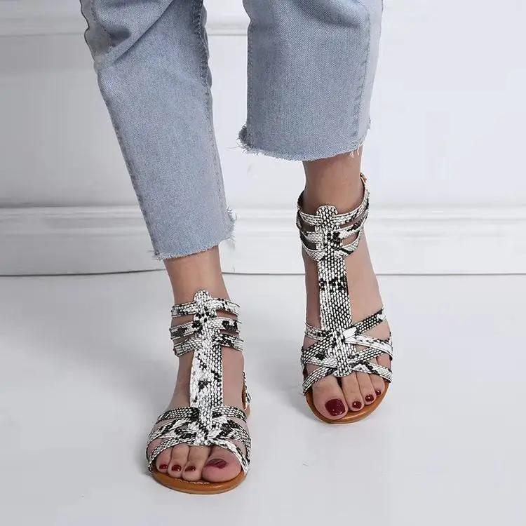 Women's Leather Sandals With Retro Arch Support