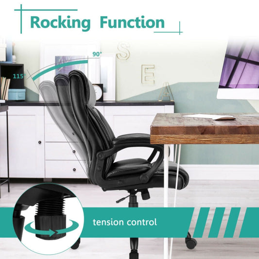 400 Pounds Big and Tall Adjustable High Back Leather Office Chair - Tampa Home & Garden Store