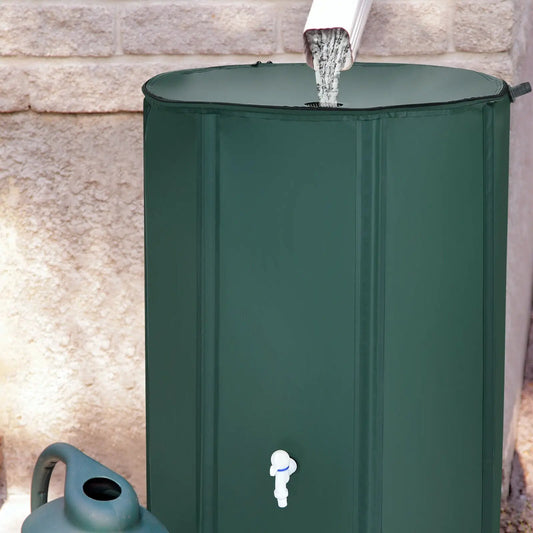 100 Gallon Portable Rain Barrel Water Collector Tank with Spigot Filter - Tampa Home & Garden Store