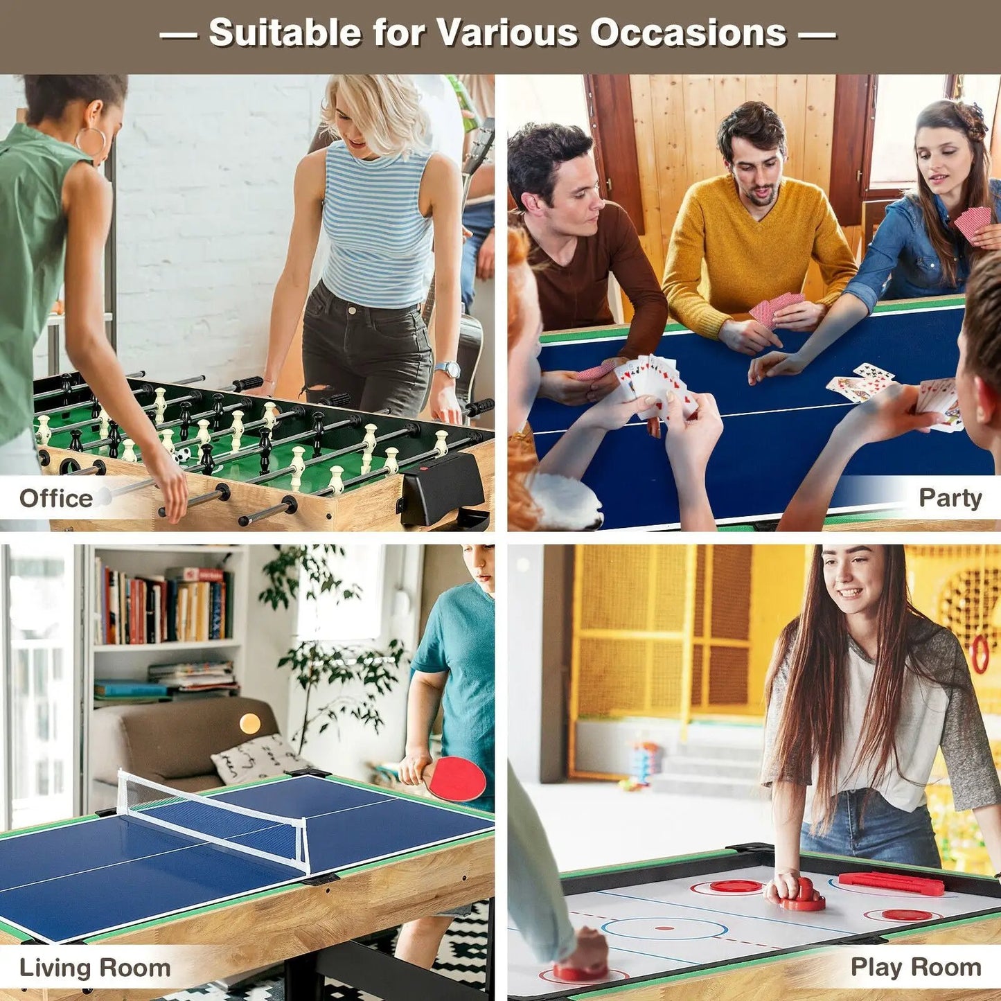 10-in-1 Multi Combo Game Table Set for Home - Tampa Home & Garden Store