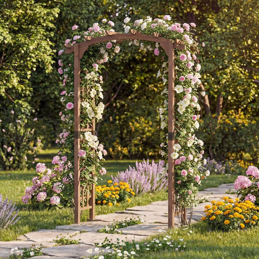 7.5 Ft Garden Arch Arbor For Climbing Plants