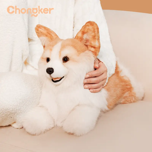 Corgi plush stuffed animal by Chongker in cream orange fur on Tampa Home & Garden Store