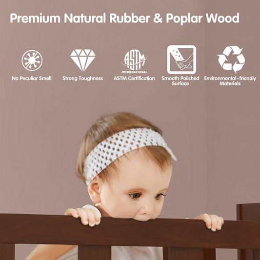 2-in-1 Convertible Kids Wooden Bedroom Furniture with Guardrails - Tampa Home & Garden Store