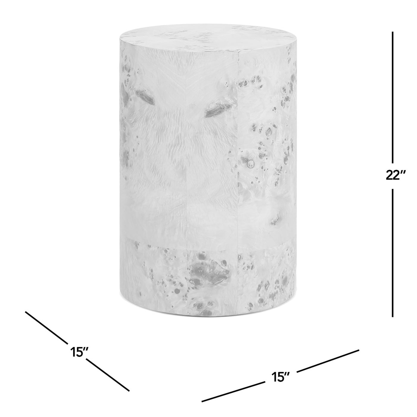 Nebula 22' Accent Pillar Side Table warm natural burl wood end table HouseOfZazla on Tampa Home & Garden Store