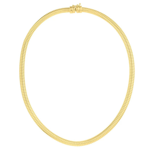 14k yellow gold Tubogas necklace, 17 inches, by Bids on Tampa Home & Garden Store