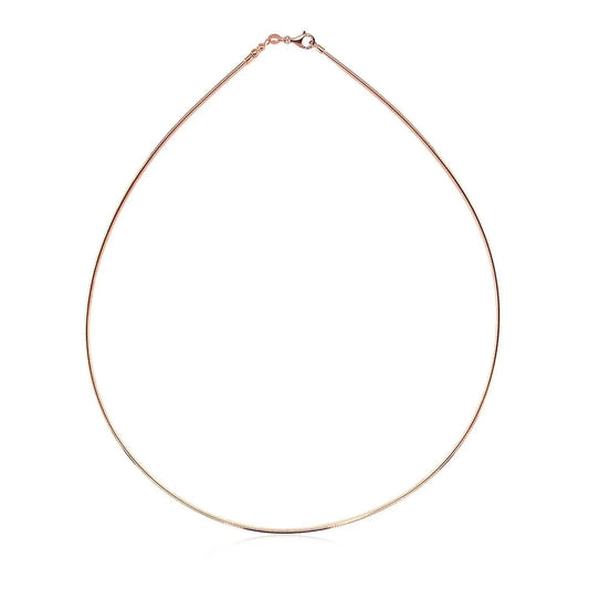 14K rose gold round Omega chain necklace by Bids on Tampa Home & Garden Store