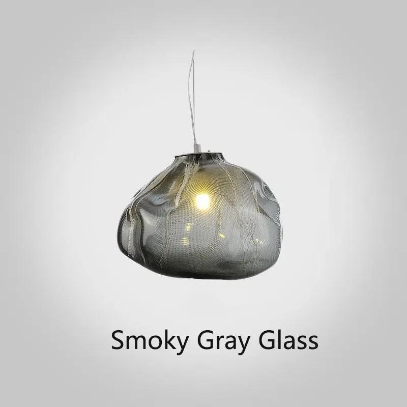 Postmodern Light Luxury Glass Chandelier smoky gray glass pendant lamp by Decorbites on Tampa Home & Garden Store