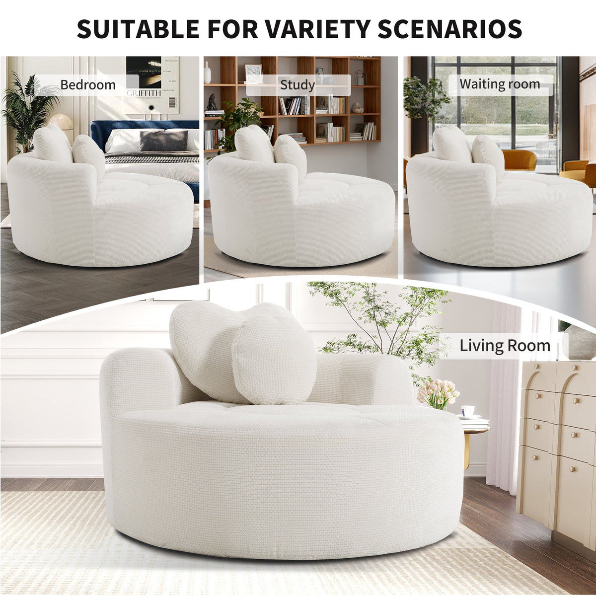 Round Sofa Bed and Cozy Memory Foam Couch