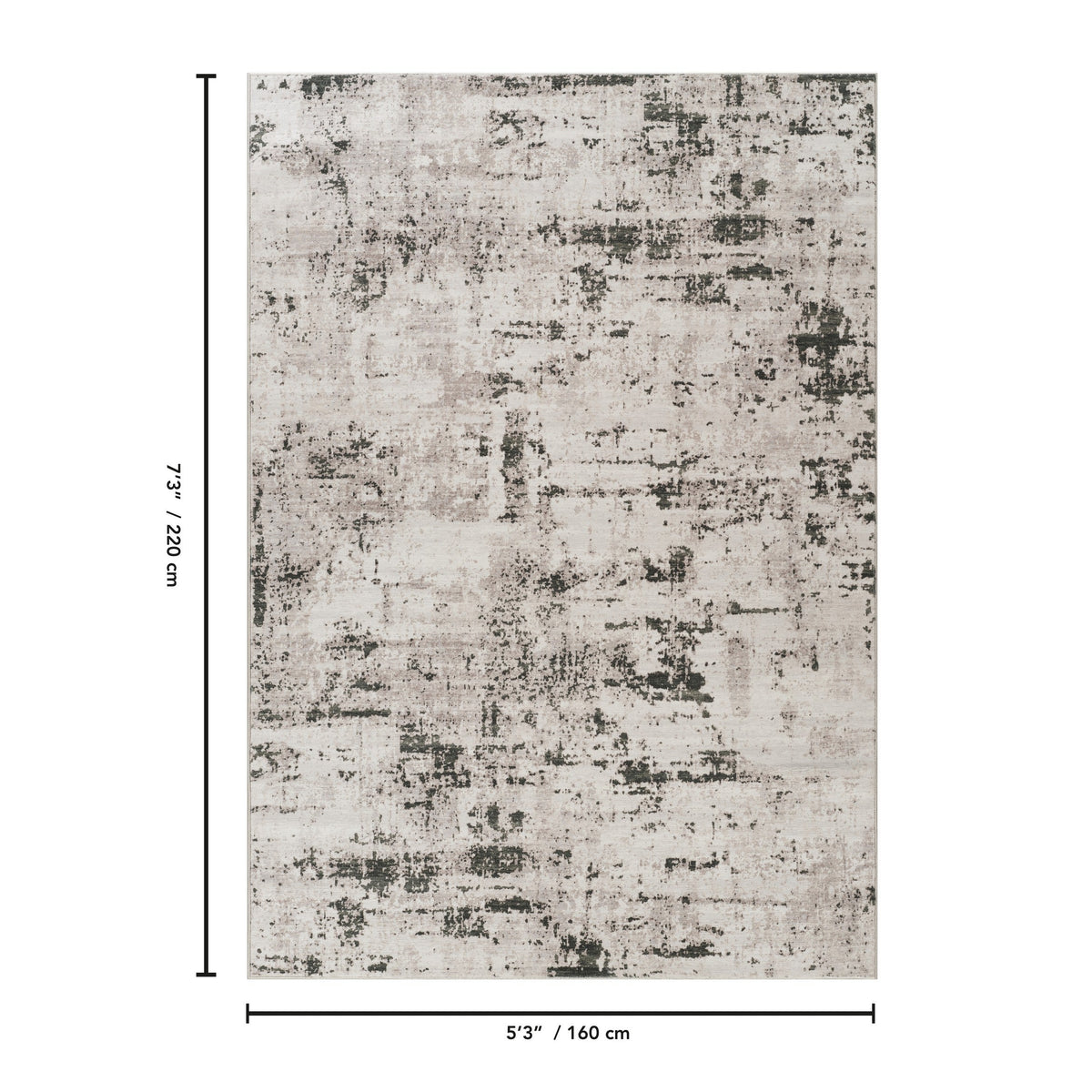 Jewel Contemporary Area Rug by HouseOfZazla beige with dark distressed pattern on Tampa Home & Garden Store