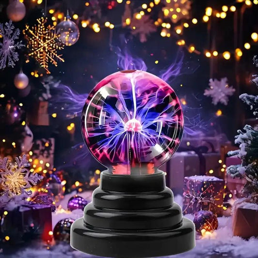 Magic Ball LED Night Light color-changing glass orb on black pedestal Moktan Sabai on Tampa Home & Garden Store