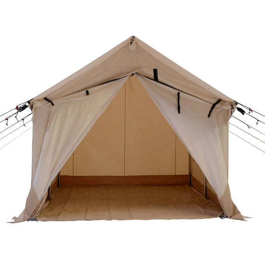8x10 Alpha Wall Tent interior beige canvas with front entry by White Duck Outdoors on Tampa Home & Garden Store