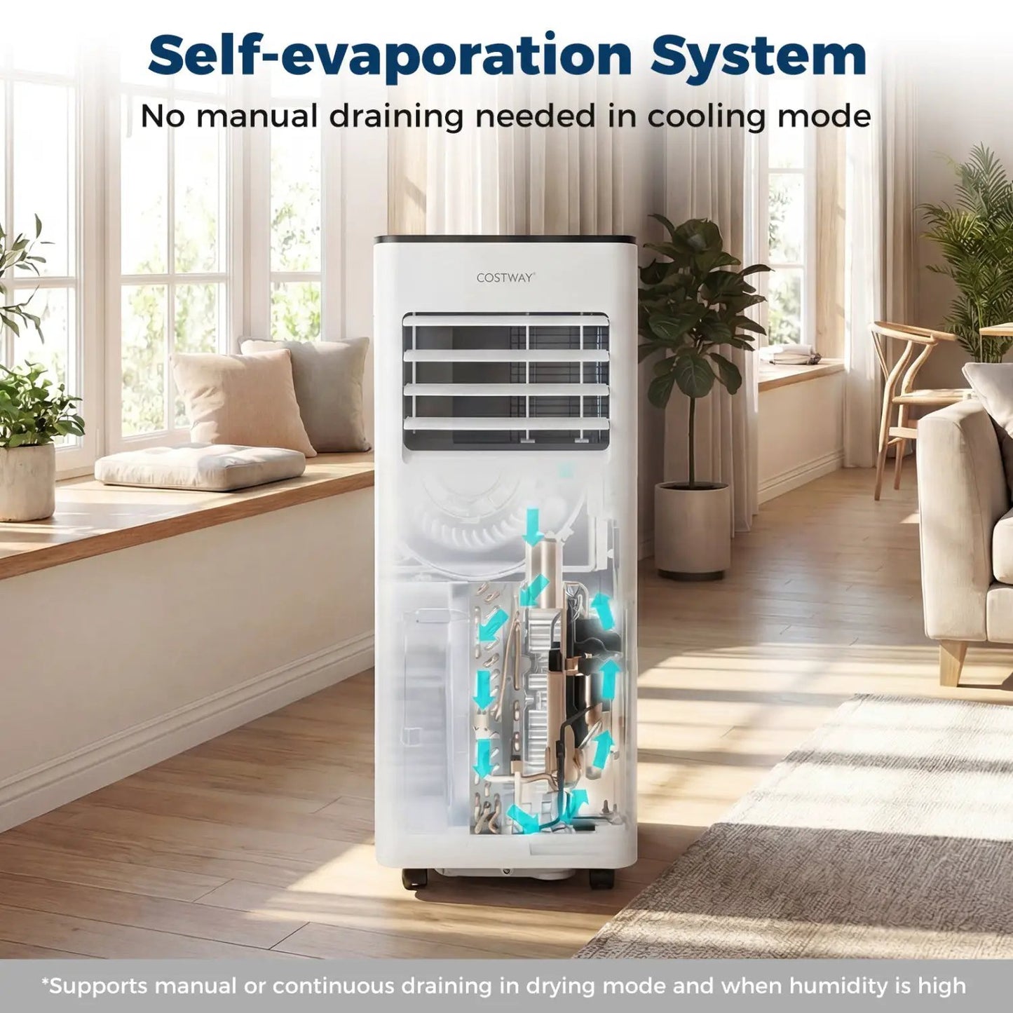 Costway 10000 BTU portable air conditioner with LED display, fan and dehumidifier on Tampa Home & Garden Store
