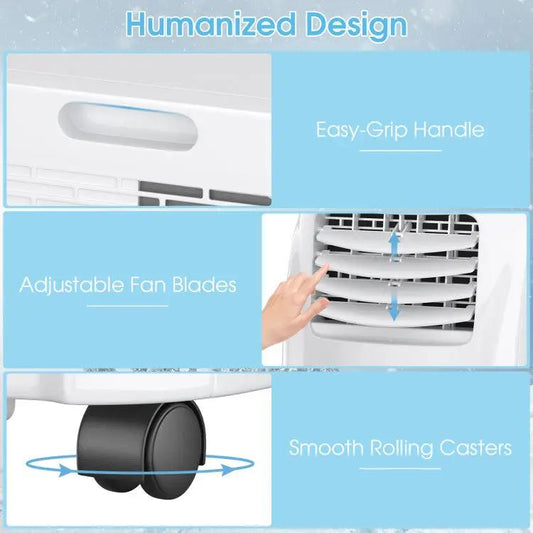 8000 BTU portable AC with dehumidifier, DirectDeals with easy-grip handle and adjustable blades on Tampa Home & Garden Store