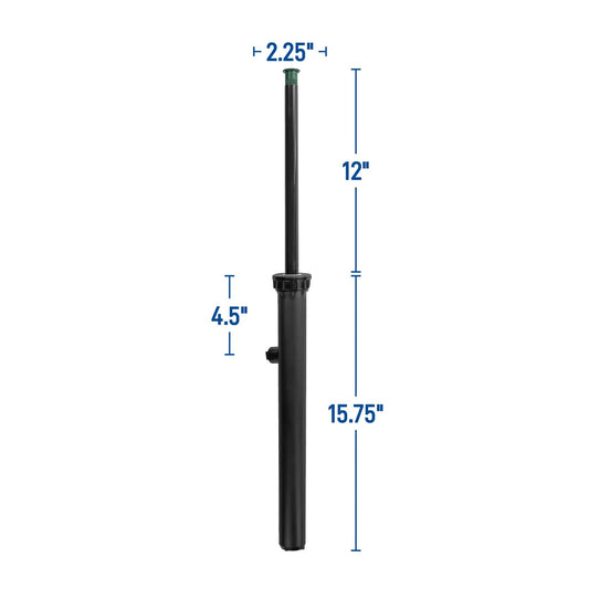 12 Inch 400 Series Spray Head with Brass Nozzle Orbit Irrigation black stem on Tampa Home & Garden Store