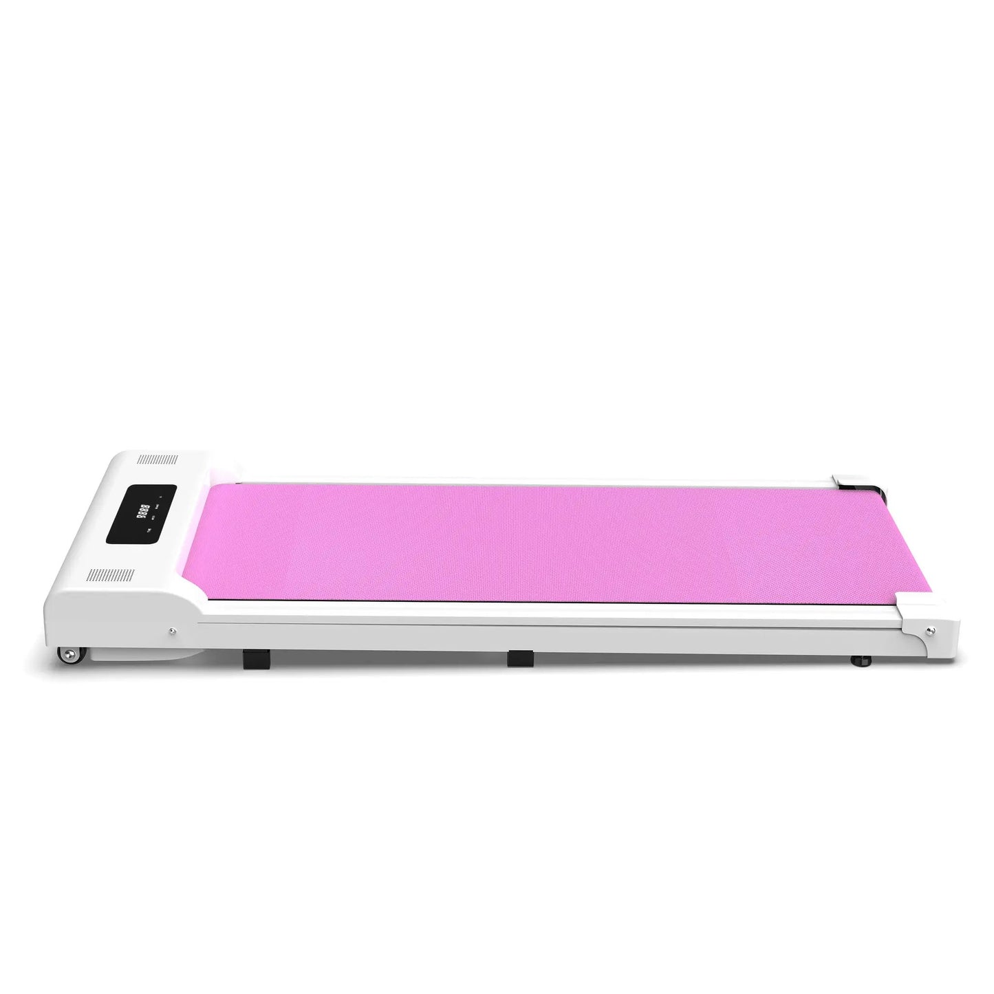 Cinta de correr debajo de la mesa, colchoneta para caminar, trotadora portátil con pantalla LED remota (120 kg) - rosa