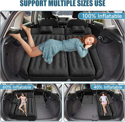 Dikasun Outdoor 63in SUV Mattress black with pump and 2 pillows for extended trunk space on Tampa Home & Garden Store
