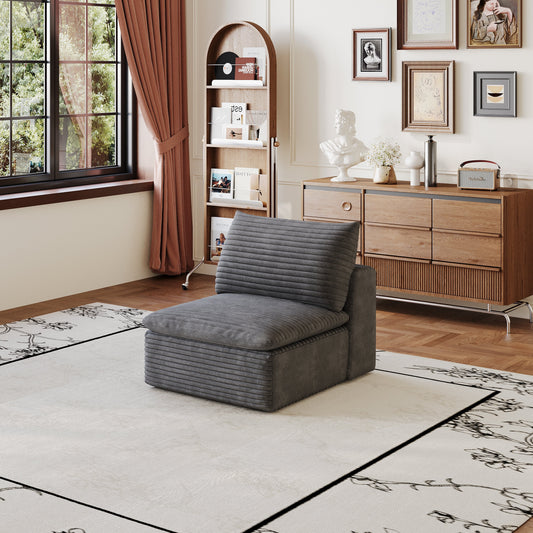 1 Middle Seat Sofa - Dark Fabric by HouseOfZazla in a modern, art-filled living room on Tampa Home & Garden Store