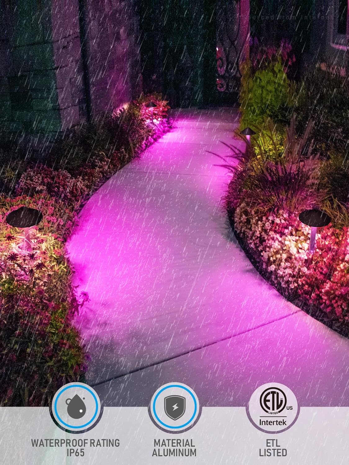 ALRP10 LED Landscape Smart Color-Changing Pathway Lights Package, Adjustable 3000K-5000K 5W 12-24V AC/DC Low Voltage Oil-Rubbed Bronze Mushroom Outdoor Landscape Lighting - Tampa soil911.com