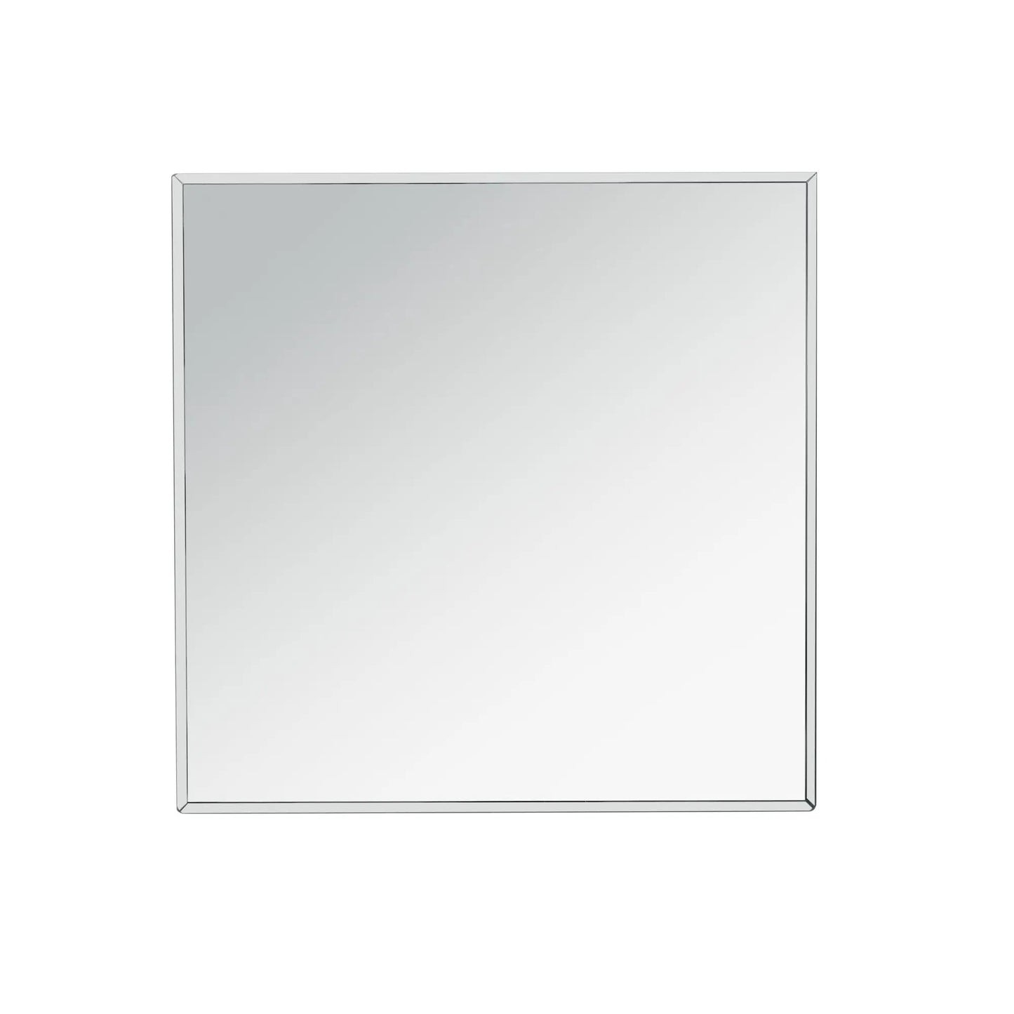 U-Can 13.8'' Silver Square Mirrored End Table, Modern Side Table with Crushed Diamond for Living Room, No Assembly Required - Tampa Home & Garden Store