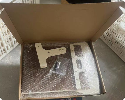Perfecsy 3-size sliding pizza peel set with wooden handle and white blades, in open box on Tampa Home & Garden Store