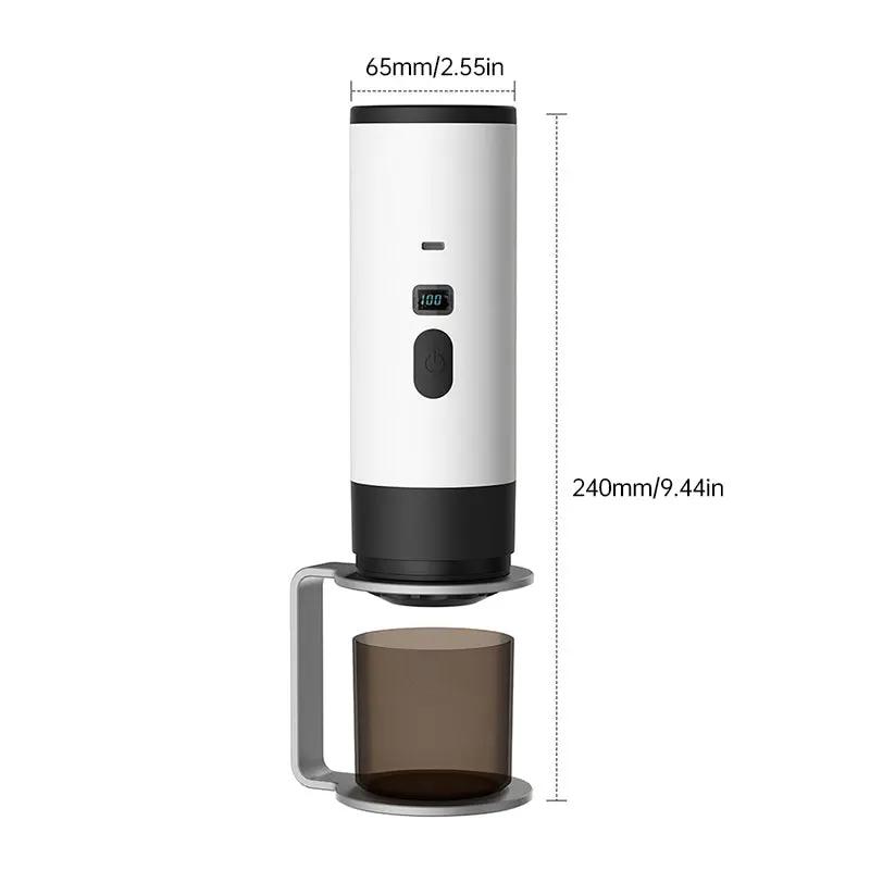Portable white 3-in-1 espresso maker, 7800mAh, wireless with cup stand VIP Digital Presence on Tampa Home & Garden Store