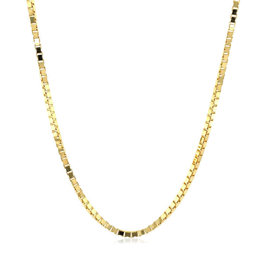 14k Yellow Gold Semi-Solid Box Chain Necklace 1.6mm by Bids.com on Tampa Home & Garden Store