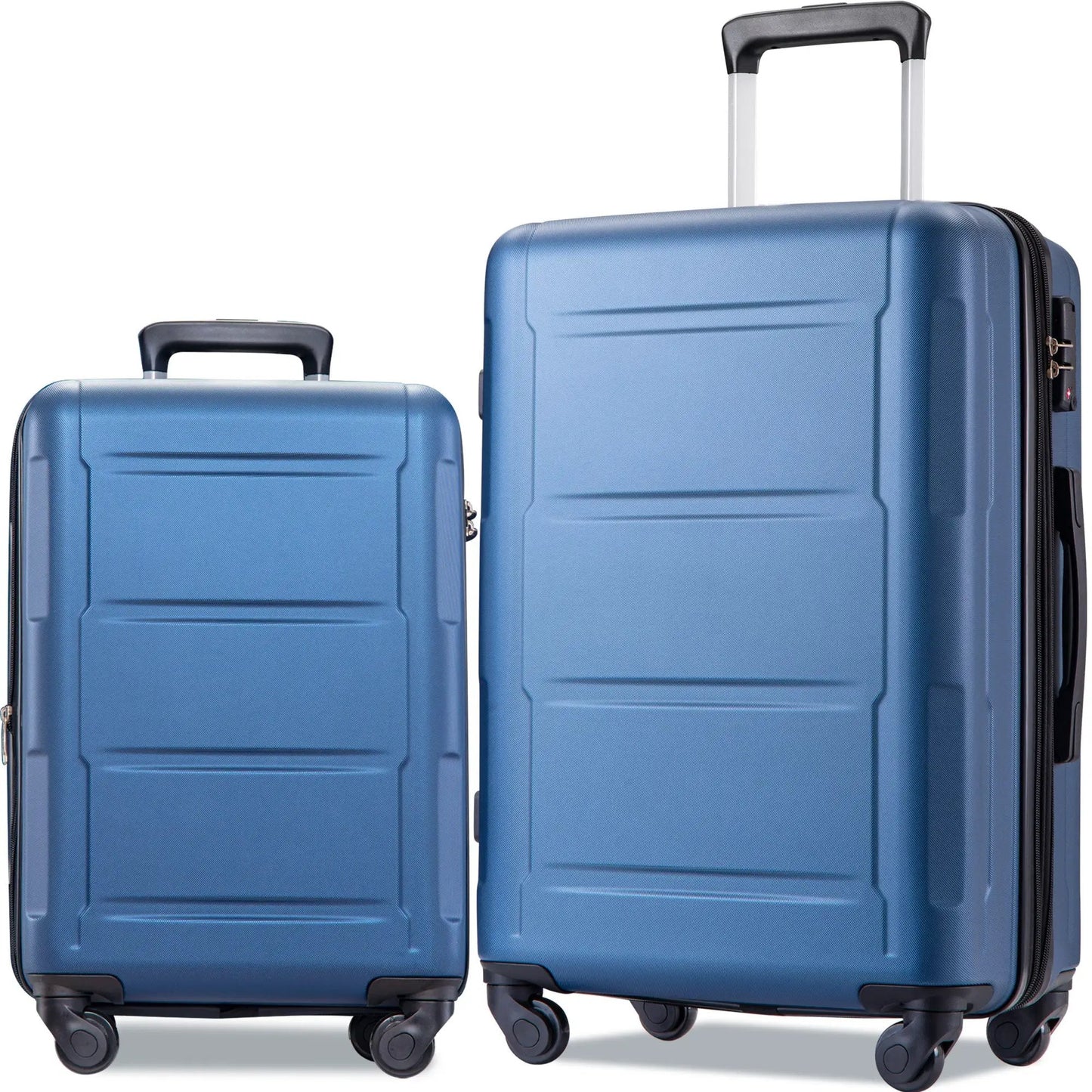 Expandable 2-Piece Spinner Wheel Luggage set in blue with TSA lock by VIP Digital Presence on Tampa Home & Garden Store
