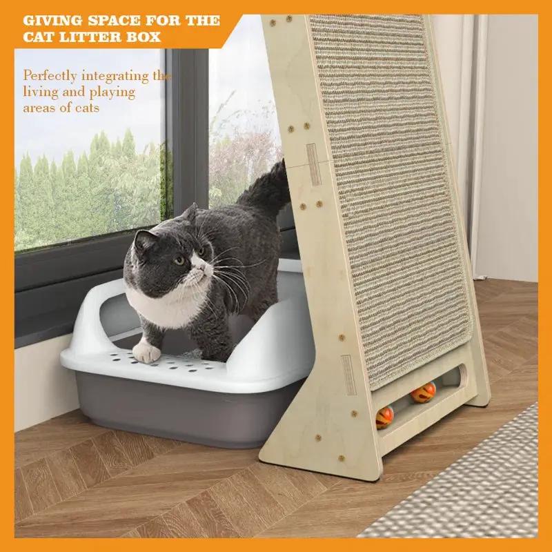 Luxury Cat Climbing Tower by The Max & Rex Collection with wooden frame and sisal mat on Tampa Home & Garden Store