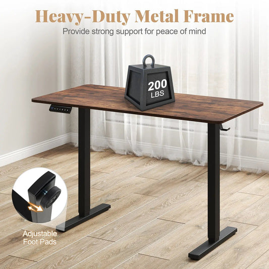 48 inch ergonomic electric standing desk with 3 memory presets, black frame by DirectDeals on Tampa Home & Garden Store