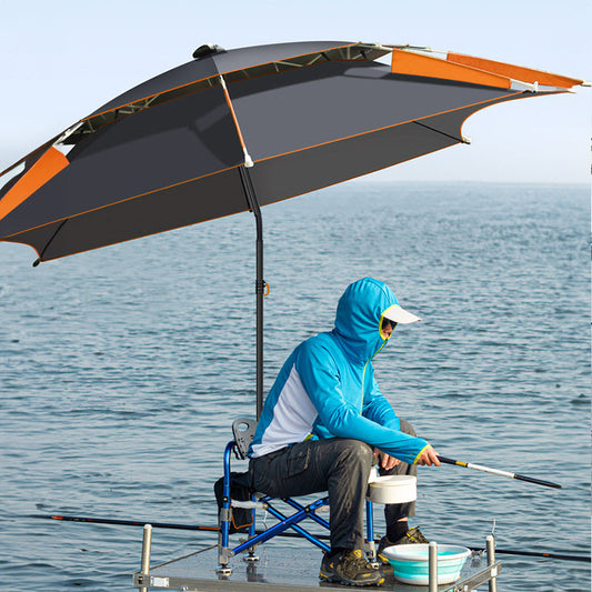 360° adjustable fishing sun umbrella: anti-UV, rainproof, portable large outdoor shade. - Tampa Home & Garden Store