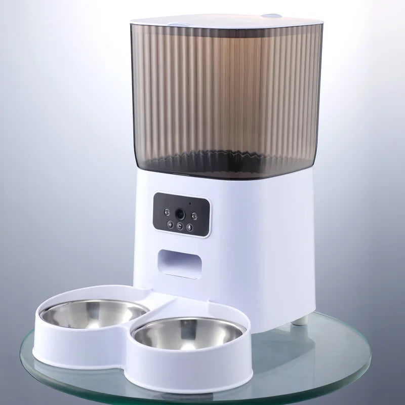 Double Bowls Smart Auto Cat Feeder With Camera
