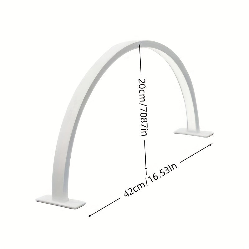 LED desk lamp crescent Moktan Sabai, white, dimmable eye care USB table light, 42cm wide on Tampa Home & Garden Store