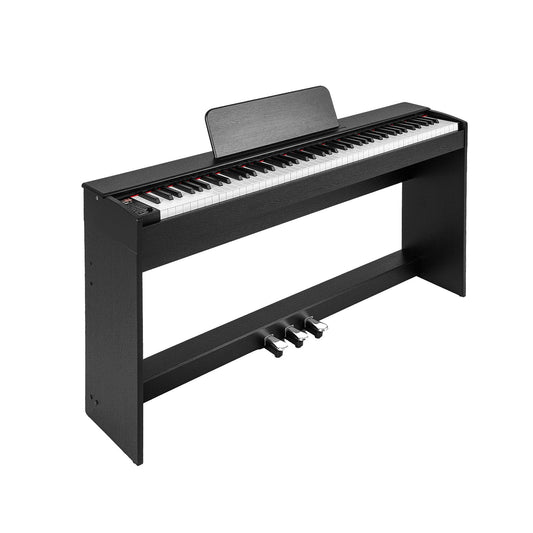 88-Key Hammer Action Weighted Keyboard with Furniture Stand-Black - Tampa Home & Garden Store