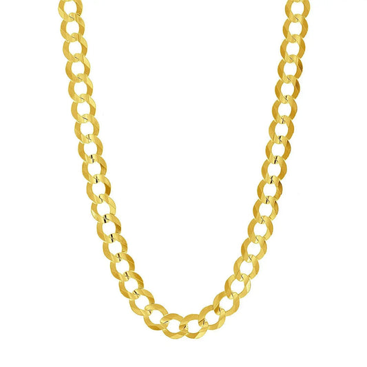 Curb chain necklace 8.2mm 14k yellow gold solid on Tampa Home & Garden Store