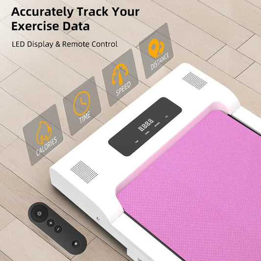 Under desk treadmill pink with LED display and remote control by VIP Digital Presence on Tampa Home & Garden Store