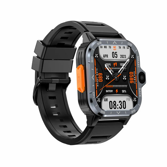 AP8 Smart Watch 4G with dual HD cameras and WiFi, orange accent on rugged case and black band on Tampa Home & Garden Store