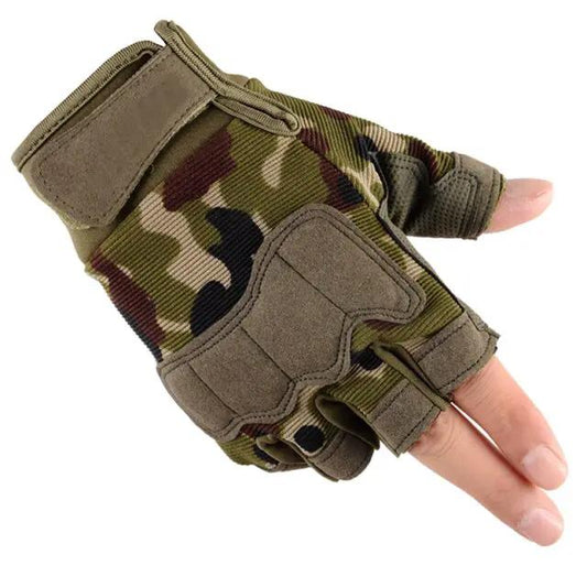 Tactical Weight Lifting Gym Gloves for Men camouflage fingerless with padded palm and Velcro strap on Tampa Home & Garden Store
